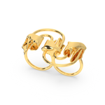 Load image into Gallery viewer, Mercury Valor Dual Finger Ring | Gold Finish
