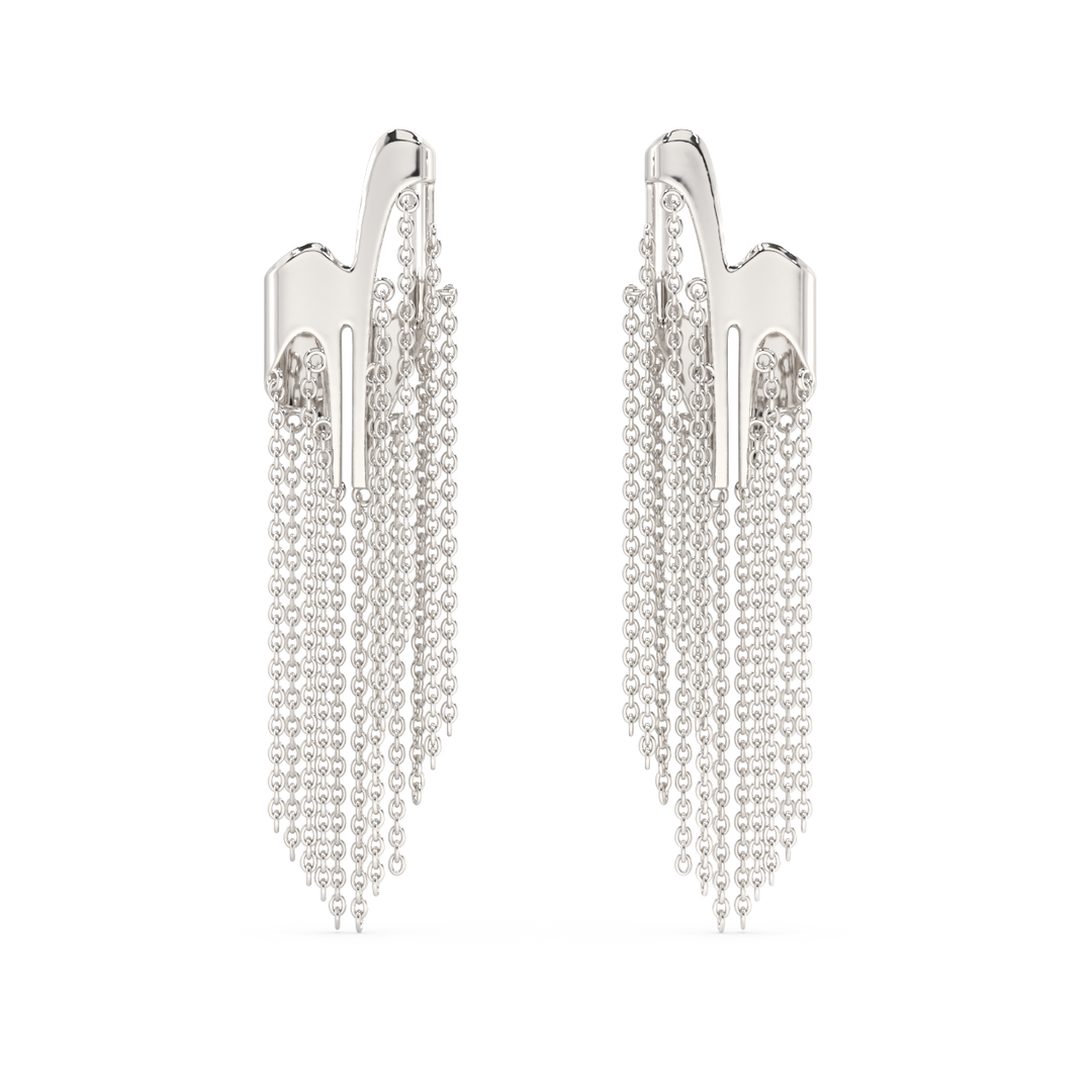 Mercury Classique Earrings | White Finish